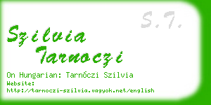 szilvia tarnoczi business card