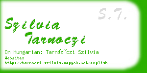 szilvia tarnoczi business card